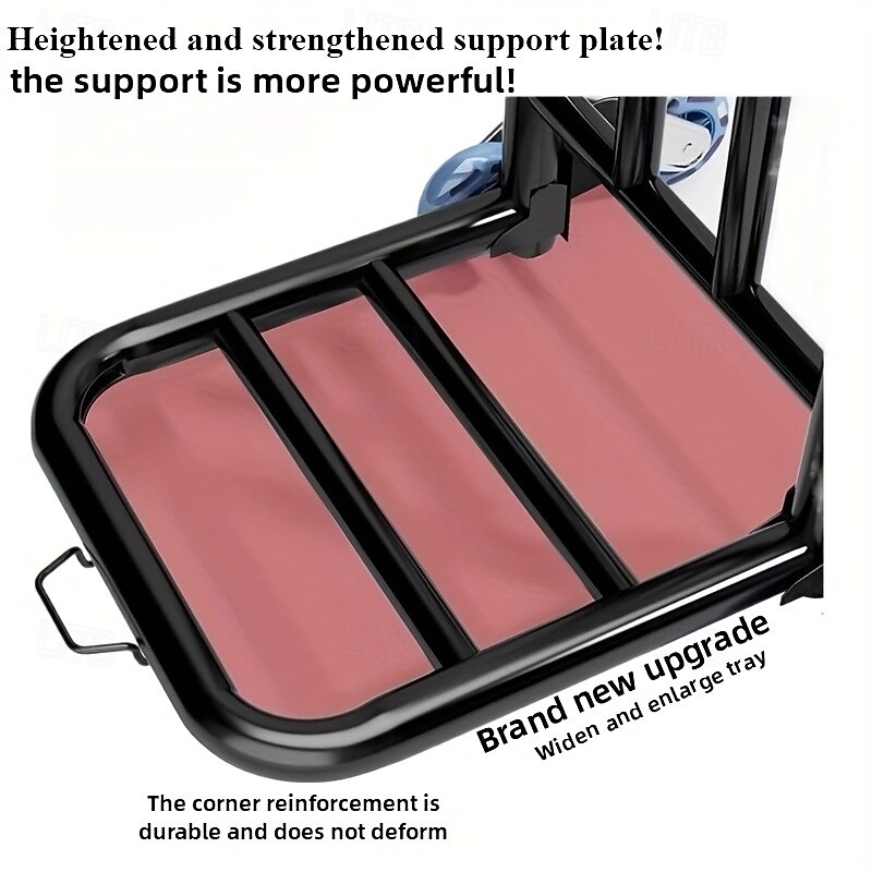 Прочная складная ручная тележка - переносная конструкция для подъема по лестнице с треугольными колесами, регулируемой ручкой, удобное хранение &транспорт для подъема и спуска по лестнице, идеально 2025 - $61.99 –P8