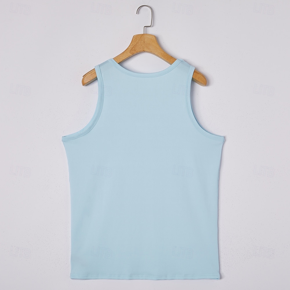 Herren Tank Top Weste Unterhemd Ärmelloses Shirt Ärmellos Rundhalsausschnitt Sommer Einfarbig Einfach Mode Klassisch Bequem Straße Lässig Sport Schwarz Weiß Rote Top T-Shirt für Herren 2026 - $12.49 –P9