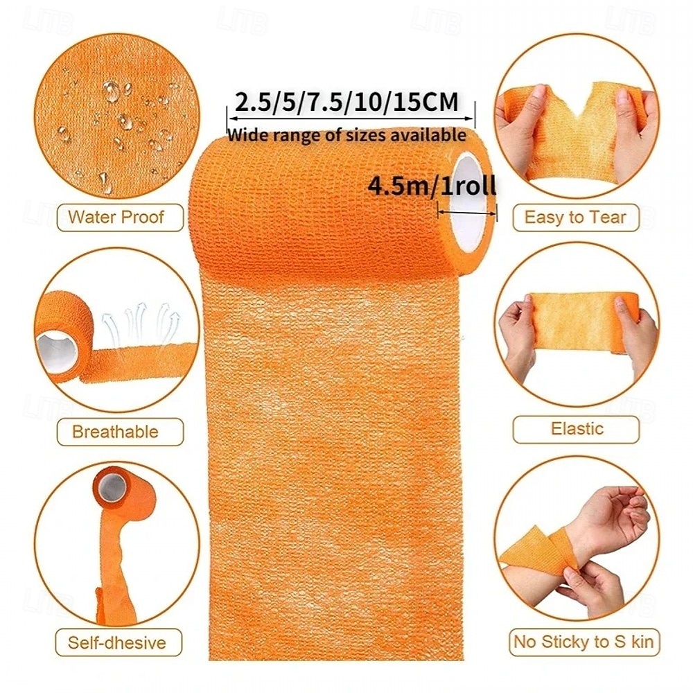 fasce elastiche sportive autoadesive colorate, fasce di supporto flessibili per ginocchia, dita, caviglie, polsi, spalle e articolazioni, protezione muscolare e prevenzione degli infortuni del 2025 a $3.49 –P15