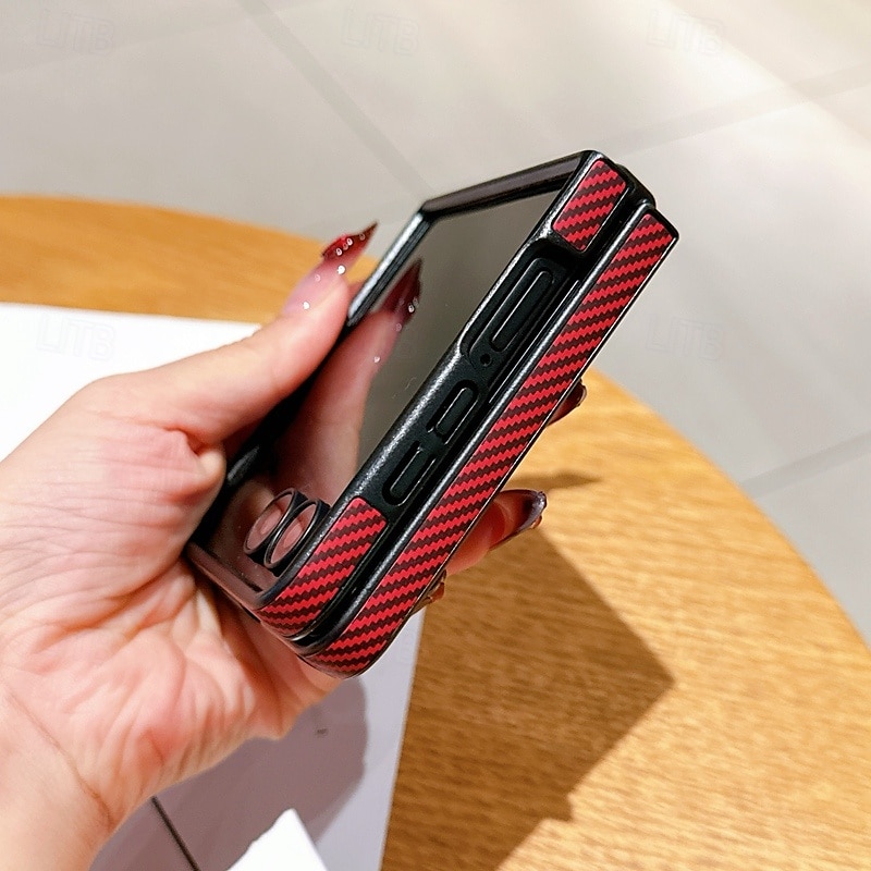 טלפון מגן עבור סמסונג גלקסי Z Flip 7 Z Flip 6 Z Flip 5 Z Flip 4 כיסוי אחורי רגלית עמיד בזעזועים רטרו TPU עור PU 2025 - $21.99 –P2