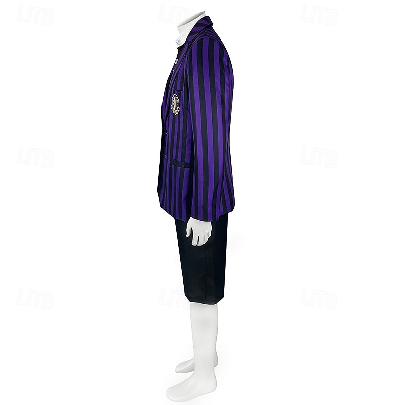 Szerda Addams Addams család Soha többé Akadémia Pugsley Felszerelések Jelmez Szerepjáték Filmsztár jelmez for Férfi Fiú Felnőttek Gyermek Mindszentek napja Farsang Teljesítmény Parti 2025 - $58.99 –P4