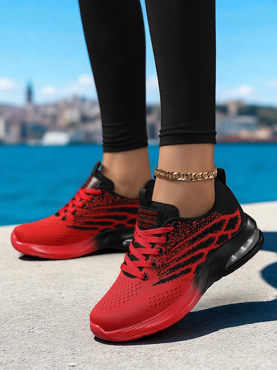 női flyknit futócipők – könnyű, fűzős sportcipők edzőterembe, kocogásra és utcai viseletre 2025 - $29.99 –P3