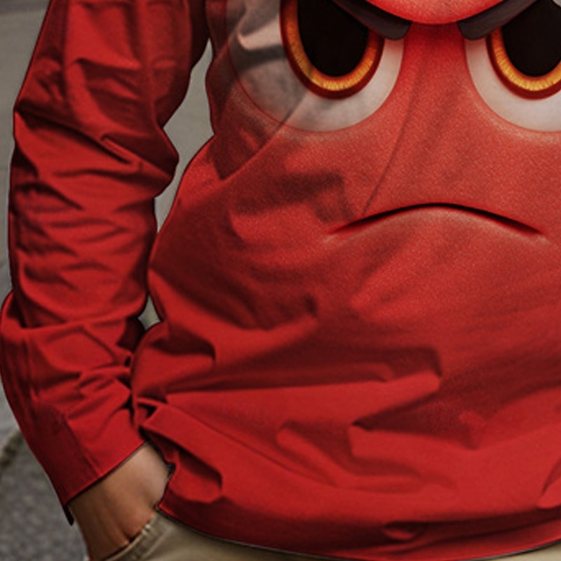 Pojkar tecknat roligt leende ansikte t-shirt långärmad 3D-tryck höst vintermode grundläggande barn 4-12 år rund hals utomhus casual daglig normal passform 2025 - $13.99 –P6