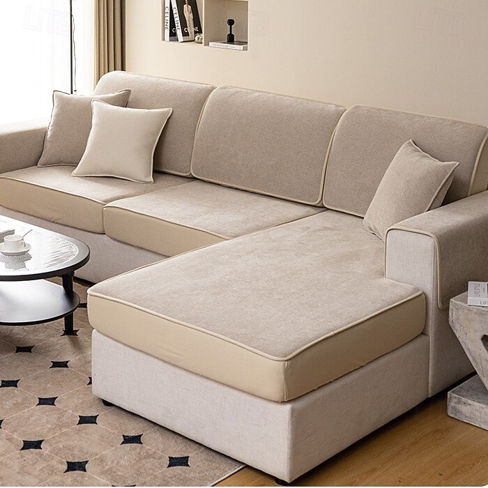 husă de canapea tip chenille cu acoperire completă - husă universală elastică, stil nordic modern, protector de mobilier pentru toate anotimpurile 2025 - $12.49 –P8