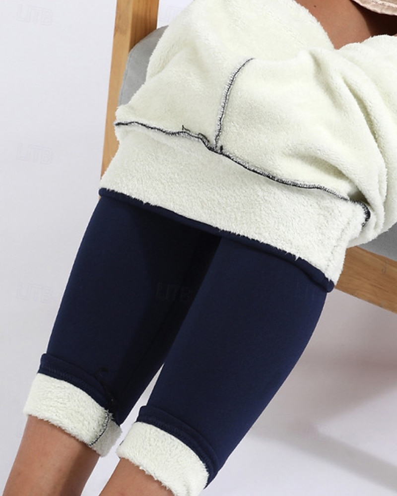 Mulheres leggings forradas de lã Calças Leggings Roupa de rua Casual Comprimento total Natural Tecido Cintura elástica Confortável Rua Feriado Roupa Diária clarete Cinza escuro Cinzento Preto 1 # de 2025 por $20.99 –P9