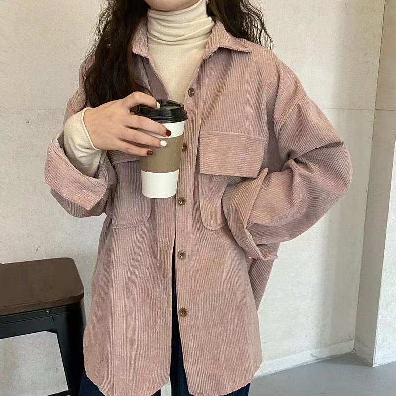 Damesoverhemd effen kleur elegant vintage dagelijks lange mouw bisschopsmouw overhemd kraag lange tops werk dagelijks uitgaan roze bruin abrikoos lente herfst winter lente, herfst, winter 2025 - $28.99 –P3