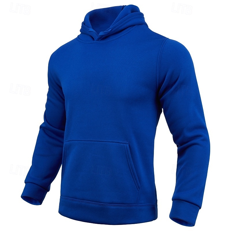 Per uomo Felpa con cappuccio Maglione Felpa con cappuccio in pile Felpa con cappuccio foderata in pile Nero Bianco Giallo Rosa Rosso Con Cappuccio Semplice Tasca Sport & Outdoor Casuale Quotidiano del 2025 a $17.99 –P9