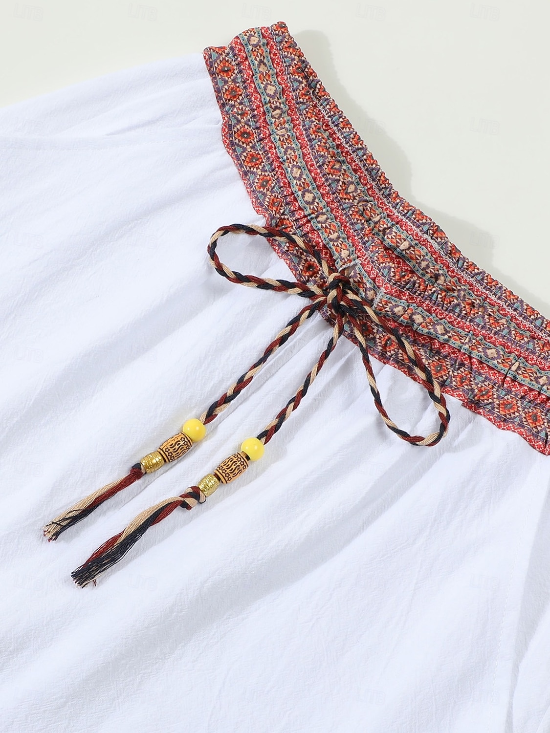 Homens Calças de linho Calças Calça verão Calças largas Calça Boho Com Cordão Patchwork Cintura elástica Tecido Conforto Respirável Comprimento total Ao ar livre Casual Diário Moda Estilo Clássico de 2025 por $21.99 –P7