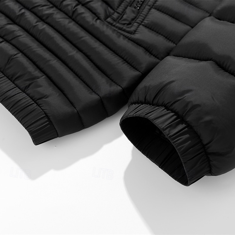 Per uomo Cappotto Invernale Giacca imbottita Giacca Imbottita Tasca Poliestere Vacanza Abbigliamento quotidiano Data Regolare Moda Casual Confortevole Calore Termico Inverno Blocco di colori Grigio del 2025 a $54.99 –P8