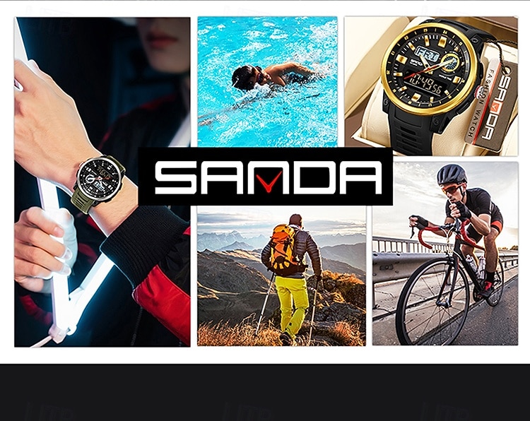 SANDA Fashion Brand Sport Electronics Watches Gift for men Outdoors Analog Digital Man Watch Luminous Waterproof Backlight Wristwatch 2026 - $35.99 –P16