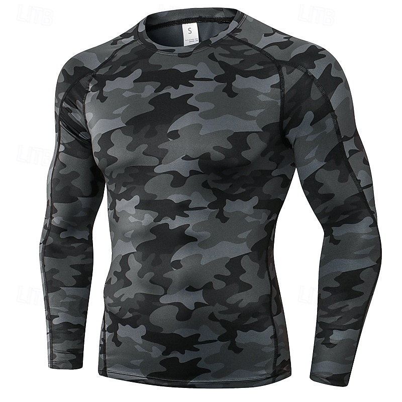 Per uomo Maglia a compressione Strato di base per l'allenamento T-shirt Fitness Manica Lunga Top Athleisure Autunno Asciugatura Rapida Palestra Pallacanestro Atletico abbigliamento sportivo del 2025 a $20.99 –P14