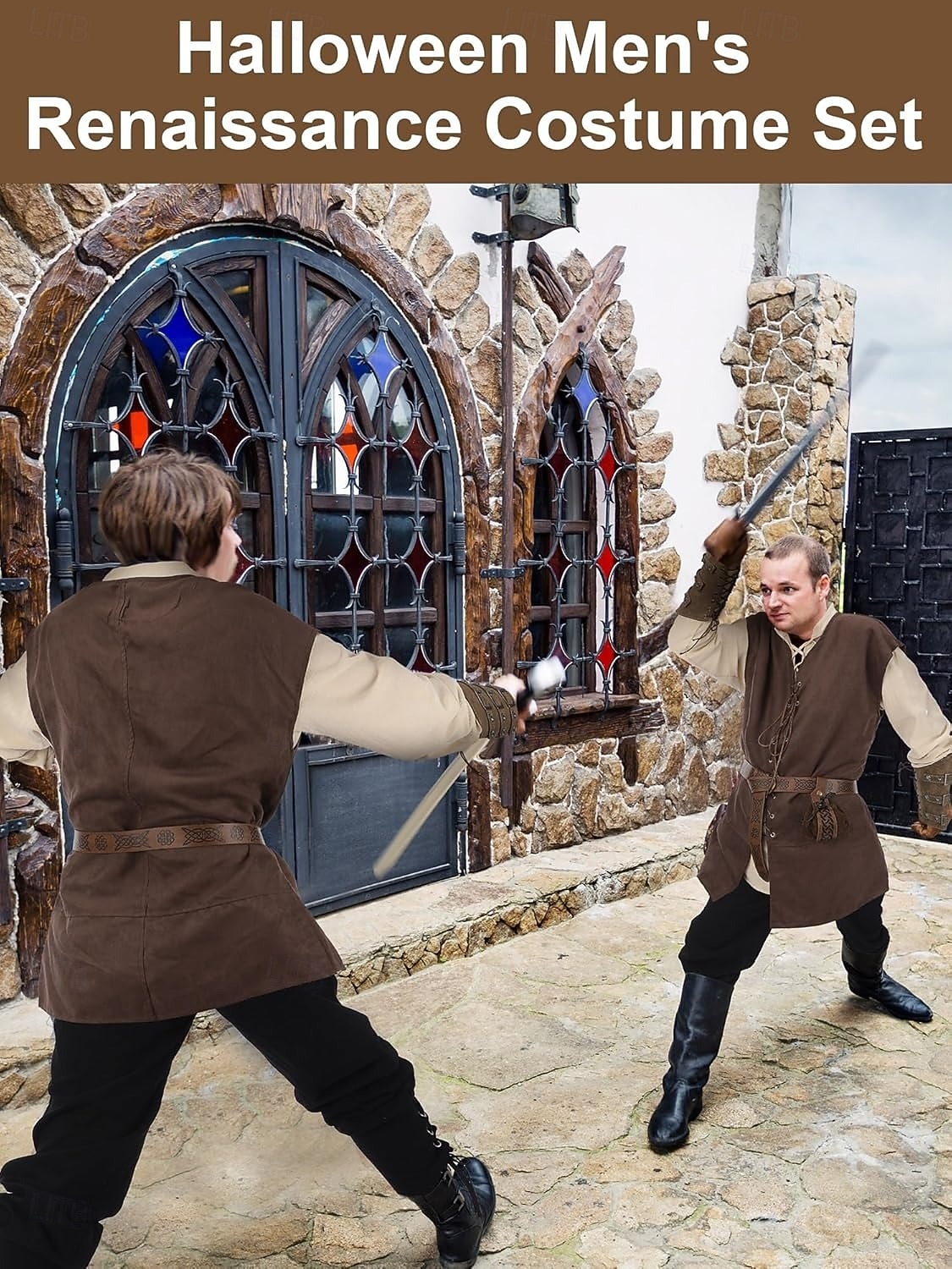 רטרו\וינטאג' ימי הביניים רנסנס מִכְנָסַיִים תלבושות חגורת מותניים פיראט ויקינג תחפושות בגדי ריקוד גברים ויקינג האלווין (ליל כל הקדושים) קרנבל נשף מסכות הצגה נשף מסכות LARP מבוגרים חולצה מכנסיים חגורה 2026 - $74.99 –P12