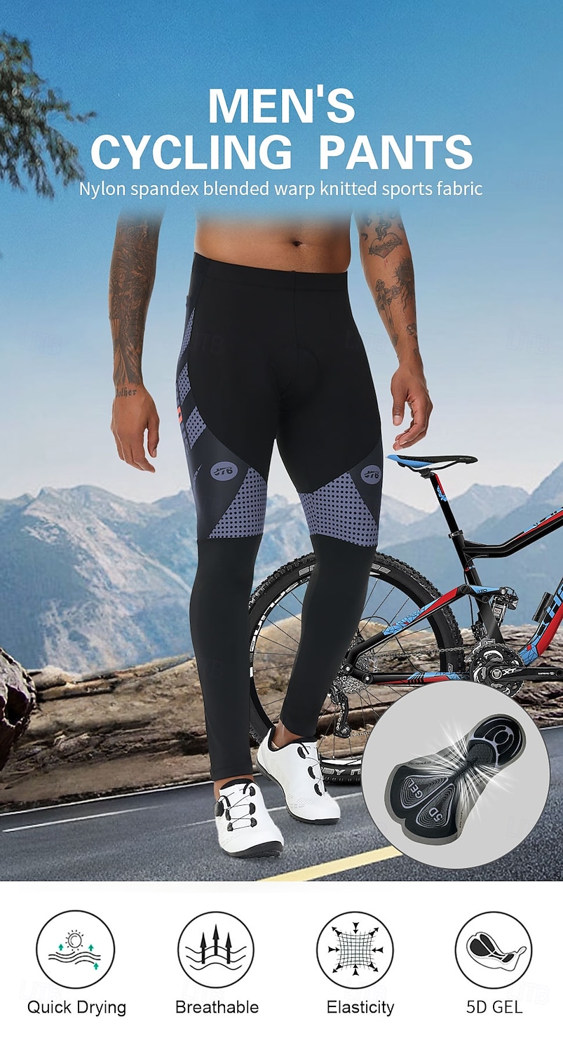 Муж. Велолосины Велосипедные Штаны Велоспорт Велоспорт Колготки Плотное облегание Виды спорта С защитой от ветра Эластичный Дышащий Зеленый / черный Черный / синий Спандекс Одежда Продвинутый уровень 2025 - $42.99 –P1