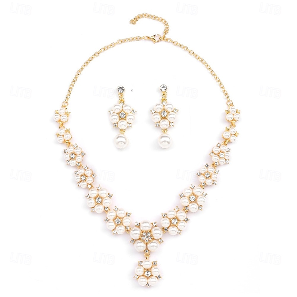 Korusetti 2 Vihreä Helmi Kromi 1 Kaulakoru Korvakorut Naisten Tyylikäs Vintage Muoti Vintage-tyyli Perinteinen Korusetti Käyttötarkoitus Häät Juhla Häävieras 2026 - $16.49 –P5