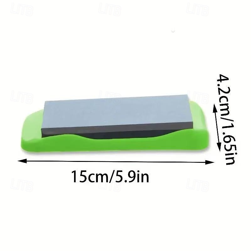 2 pietre per affilare a doppia faccia con elevata durezza – base in plastica antiscivolo, affilacoltelli manuali per coltelli da cucina, colori casuali del 2025 a $10.99 –P6