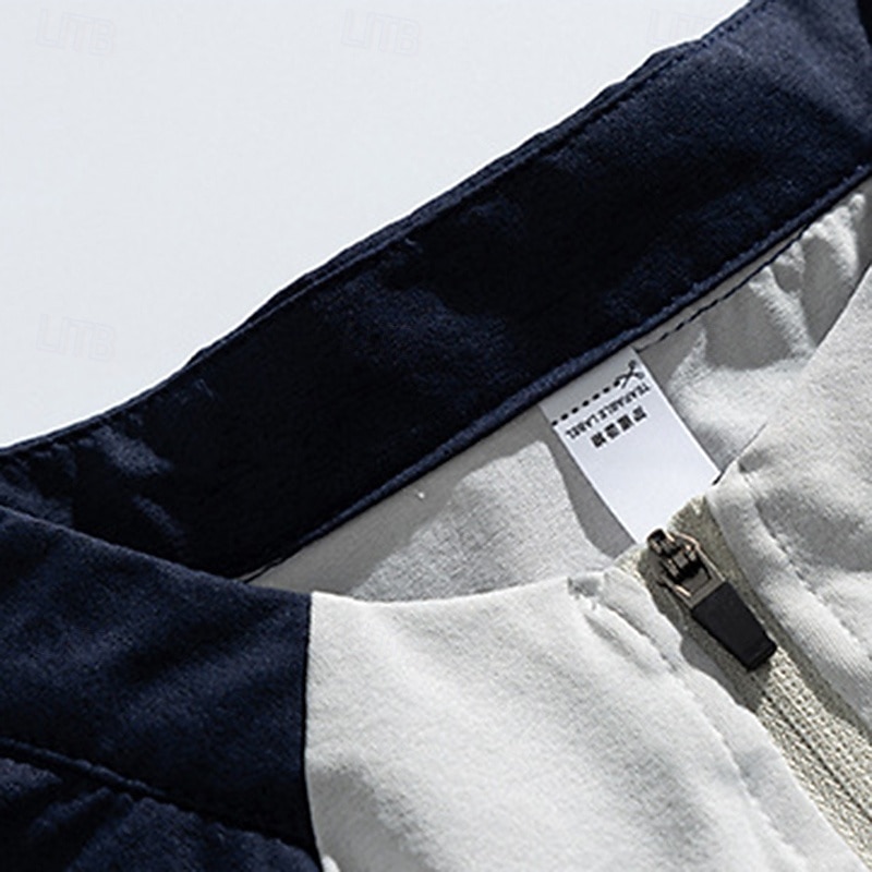 Муж. Рубашка для туризма и прогулок Рубашка с застежкой-молнией на четверть Футболка с защитой от ультрафиолета Длинный рукав Верхняя часть На открытом воздухе УФ-защита от солнца Быстровысыхающий 2026 - $31.99 –P14