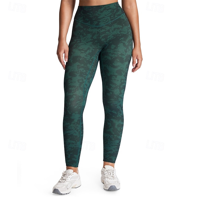Damskie Legginsy capri Legginsy do jogi Wyszczuplenie brzucha Siłownia Obuwie sportowe Bieganie Doły Drukowanie Biały Granatowy Brązowy Jesień Sport Odzież sportowa Szczupła 2026 - $23.99 –P2