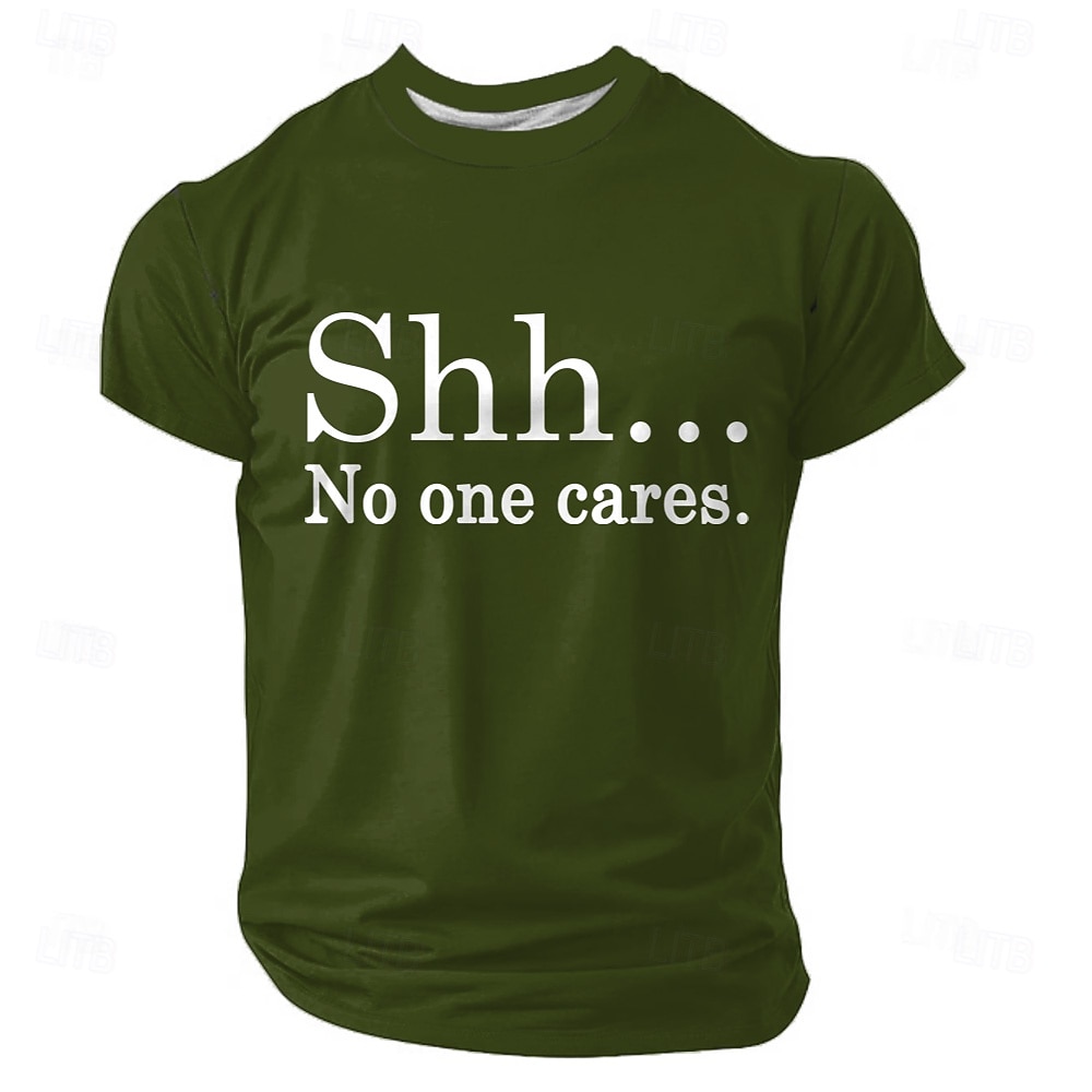 T-Shirt Grafica Sarcastica per Uomo - 'Shh... A Nessuno Importa' Top Umoristico a Maniche Corte del 2026 a $20.99 –P3