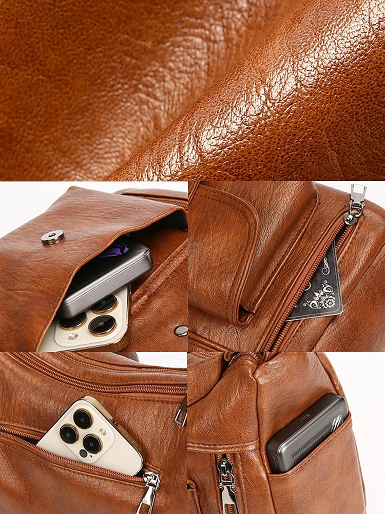 Sac à bandoulière en similicuir pour femme – Sac à main vintage multi-poches pour le travail, les voyages et le quotidien de 2026 ? $19.99 –P11