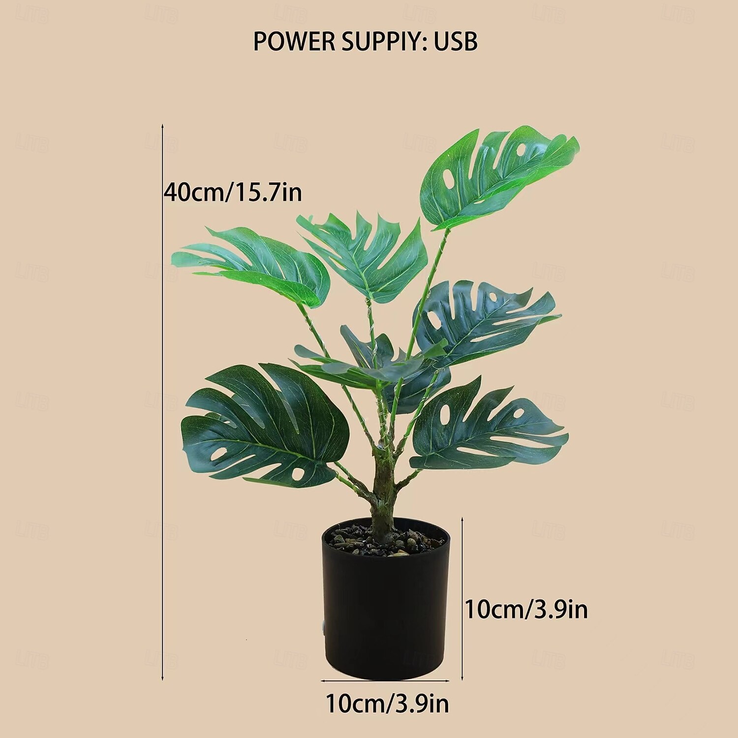 LED dekorativní stolní lampa, novinka, umělé rostliny, bonsaje, záře, roztomilé noční světlo do ložnice, kanceláře, obývacího pokoje, třpytivé noční lampičky s USB napájením pro přátele 2026 - $20.99 –P1