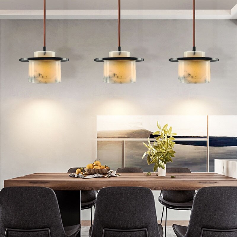 2026年 芸術的な大理石の球体ペンダントライト、木製の温白色ライト、E29調節可能なチェーン  コレクション – $115.99 –P4