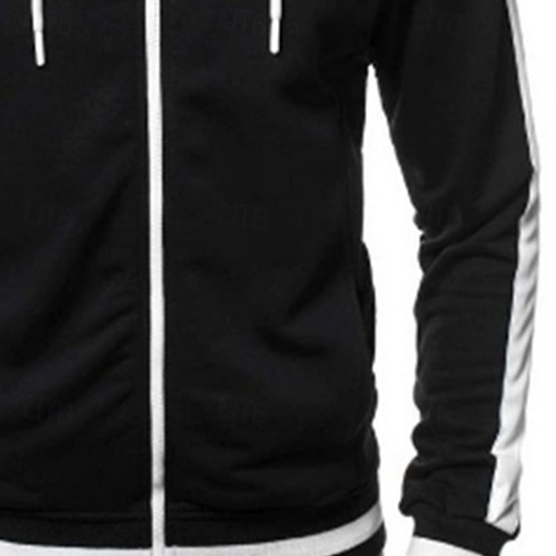 Hombre Sudadera Sudadera con capucha y cremallera completa Sudadera con capucha de lana Rojo tinto Negro Verde Ejército Azul Marino Caqui Con Capucha Plano Retazos Deporte Casual Diario Ropa de calle 2025 - $23.99 –P10