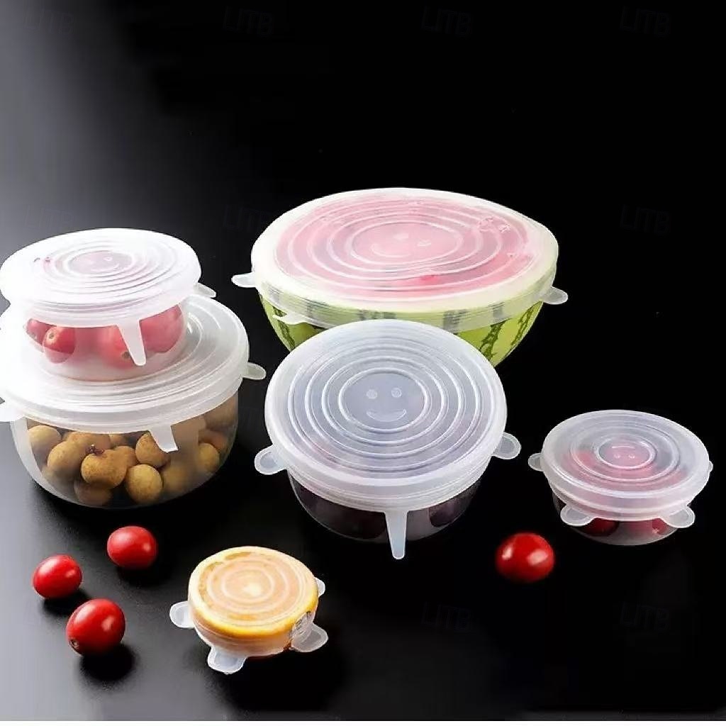 Lot de 12 couvercles extensibles en silicone, couvercles d'emballage alimentaire hermétiques réutilisables, couvercles de conservation de la fraîcheur en silicone pour bols, tasses, récipients, stockage des aliments de 2026 ? $15.99 –P4
