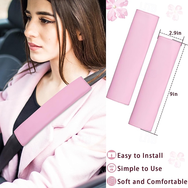 10 Pcs Steering Wheel Cover Set for Women 14.5-15 Inch Car Accessories with Seat Belt Shoulder Pad Seatbelt Cover Cup Holder Start Button Ring Sticker Air Vent Clip 2026 - $29.99 –P6
