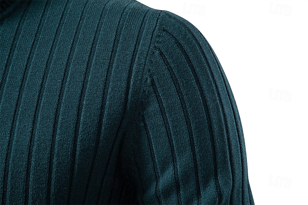 Homme Pull Tricoter Hauts Réguliers Couleur Unie Col roulé Élégant ancien École Vacances Vêtement Tenue Printemps Automne Noir Marine foncé S M L de 2026 ? $26.99 –P3