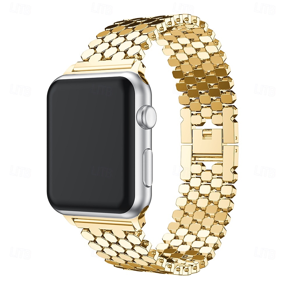 Compatible with Apple Watch band 38mm 40mm 41mm 42mm Women Luxury Women Men Alloy Strap Replacement Wristband for iwatch Series 9 8 7 6 5 4 SE 2026 - $21.99 –P6