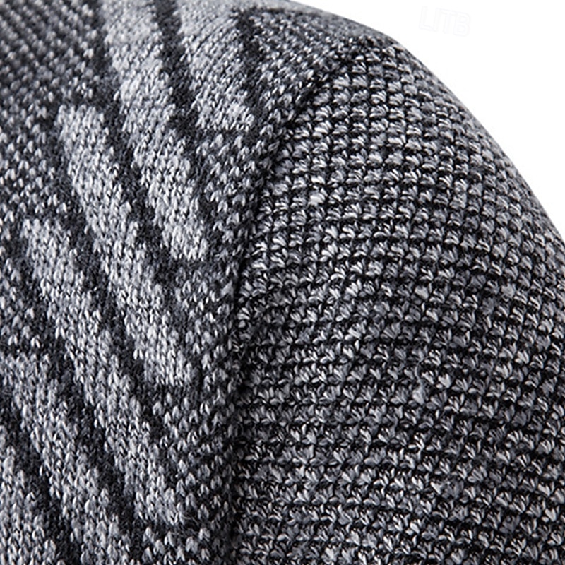Herren Pullover Kleid Pullover Strickjacke Reißverschluss-Pullover Strickpullover Gerippt Stricken Normale Oberteile Gestrickt Gerippt Einfach Rollkragen Mode Schals Formell Geschäft Bekleidung 2025 - $29.99 –P7