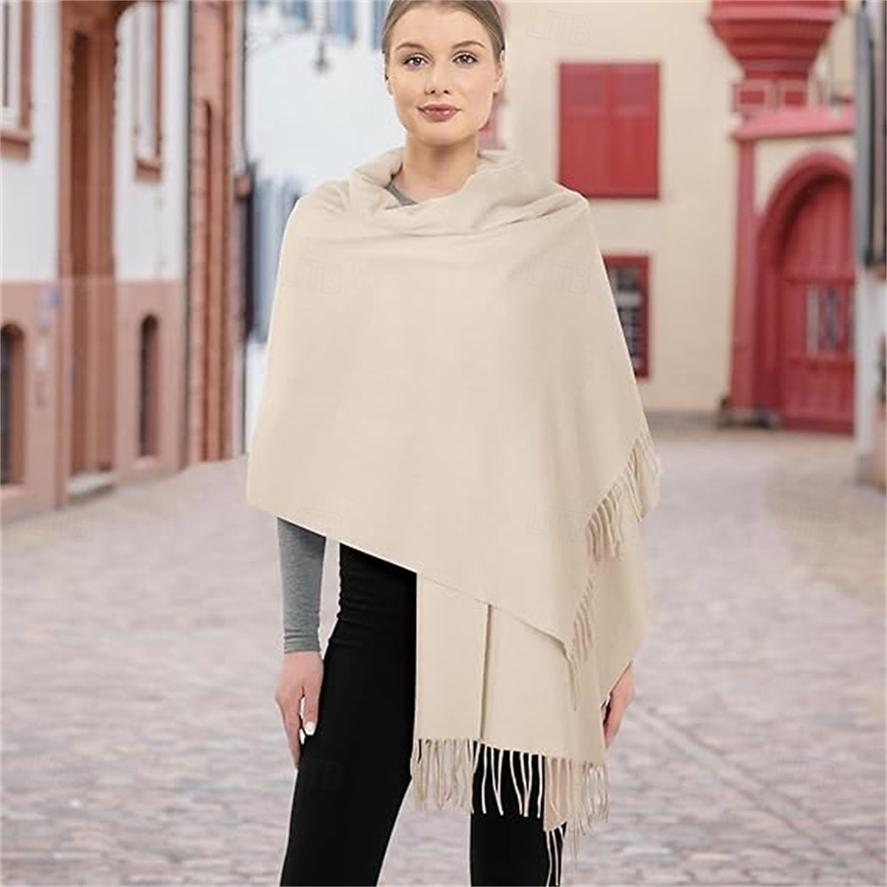 Damepashmina-sjal og sjal til aftenkjoler bryllupsfest brudepike vintervarmt langt skjerfsjal 2025 - $25.99 –P4