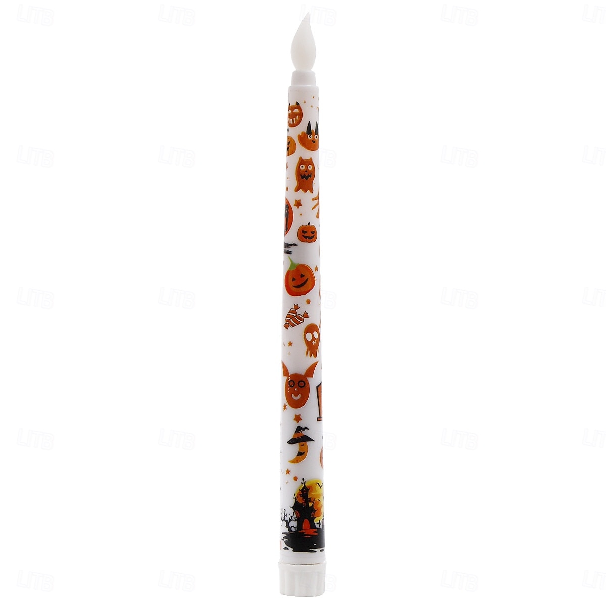 Candele a LED senza fiamma con motivo colorato di Halloween, candelieri a batteria con telecomando a 11 tasti e timer, luci a fiamma tremolante 3D per cene, decorazioni per interni, regali (6 pezzi del 2025 a $22.99 –P14