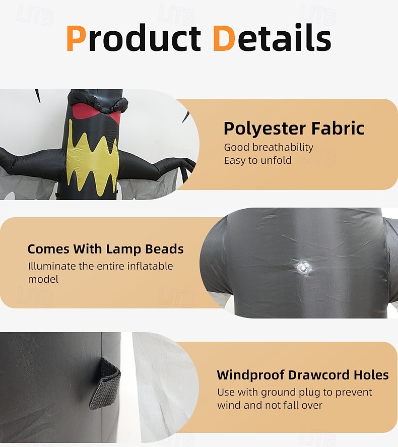 1шт 10 W Дорожные огни и фонари Скульптурное и ландшафтное освещение Творчество Водонепроницаемый Декоративная Белый 100-240 V Уличное освещение двор Сад 3 Светодиодные бусины Хэллоуин 2026 - $78.99 –P6