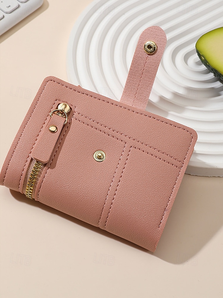 Women's Small Bifold Wallet with Zipper Coin Pocket – Faux Leather Card Holder Purse for Ladies, Teens and Girls – Compact Stylish Accessory for Everyday Use and Travel 2026 - $11.99 –P6