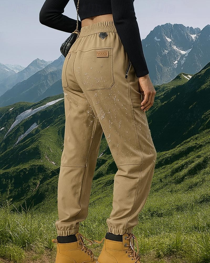 Women's Hiking Pants Trousers Casual Pants Winter Autumn / Fall Outdoor Regular Fit Waterproof Windproof Bottoms Pocket Elastic Waist Black Army Green Camping / Hiking Running S M L XL XXL 2026 - $46.99 –P2