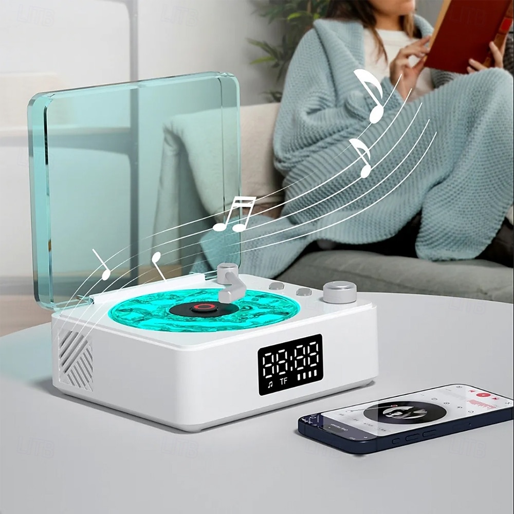 Φορητό ηχείο βινυλίου bluetooth με ρυθμιζόμενο φως και χρόνο για πάρτι στην κρεβατοκάμαρα 2025 - $40.99 –P6