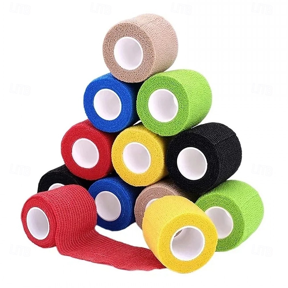 fasce elastiche sportive autoadesive colorate, fasce di supporto flessibili per ginocchia, dita, caviglie, polsi, spalle e articolazioni, protezione muscolare e prevenzione degli infortuni del 2025 a $3.49 –P2