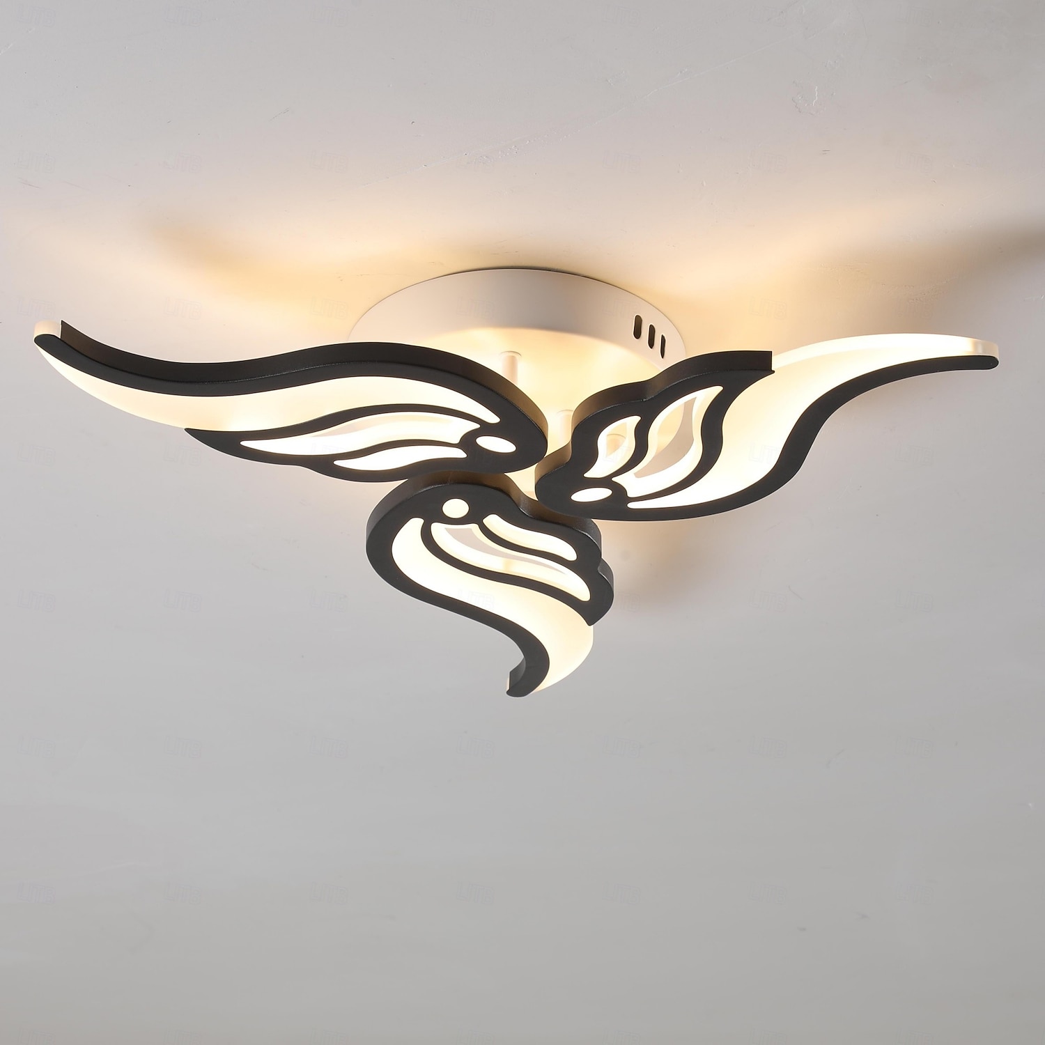 3-luz 5-luz 60/67/79/78/88/98 cm Regulável Design de Cluster Luzes de Tecto Metal Acrílico Multi Camadas Estilo Artístico Estilo Moderno Acabamentos Pintados Preto LED Moderno 110-120V 220-240V de 2025 por $103.99 –P2