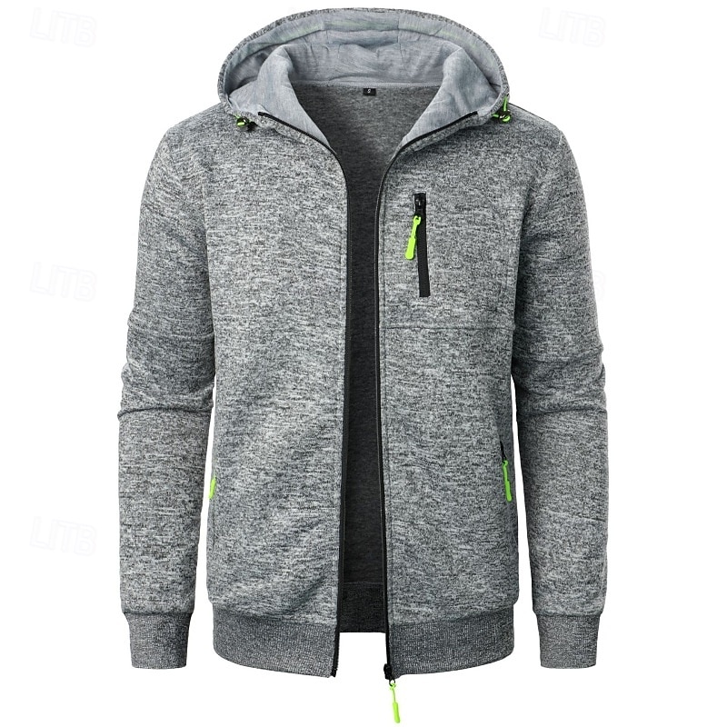 Homme Sweat à capuche Sweat à capuche zippé intégral Sweat à capuche tactique Rouge vin Bleu Denim Noir Vert Véronèse bleu marine À capuche Uni Fermeture éclair Sport & Loisir Occasionnel Quotidien de 2025 ? $23.99 –P1