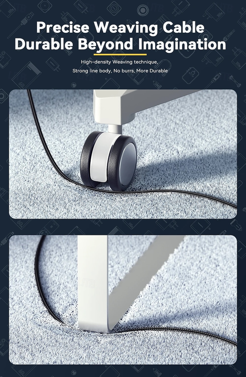240 W-os USB-C - USB-C kábel, 100 W-os PD 3.1 gyorstöltő töltőkábel MacBook Pro-hoz, Xiaomi-hoz, Samsung laptophoz, Essagerhez 2025 - $15.99 –P8