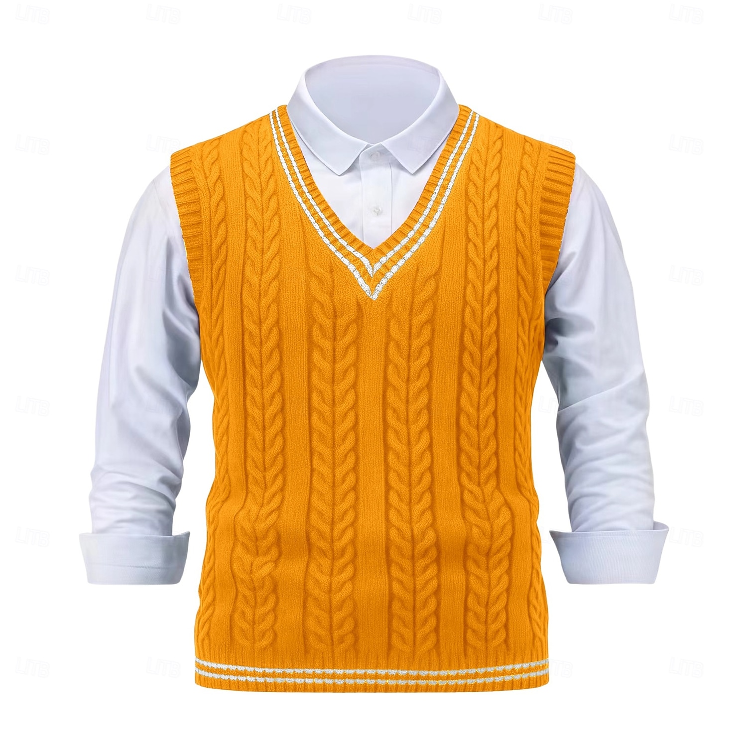 Herren Pullover Pullunder Zopfmuster Stricken Normale Oberteile Gestrickt Schmale Passform Geometrisch V Ausschnitt Strickware Zeitgenössisch Lässig Alltagskleidung Bekleidung Winter Frühling & Herbst 2025 - $25.99 –P6