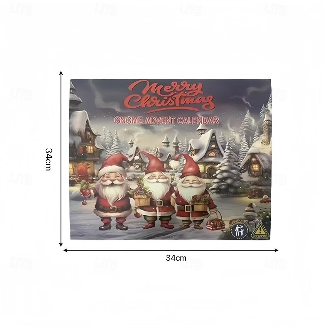 Χριστουγεννιάτικο ημερολόγιο advent gnome 2025, 24 κομμάτια διακοσμητικών στολιδιών gnome, χριστουγεννιάτικο ημερολόγιο advent αντίστροφης μέτρησης για τα Χριστούγεννα, στολίδια νάνων, 2025 - $49.99 –P4