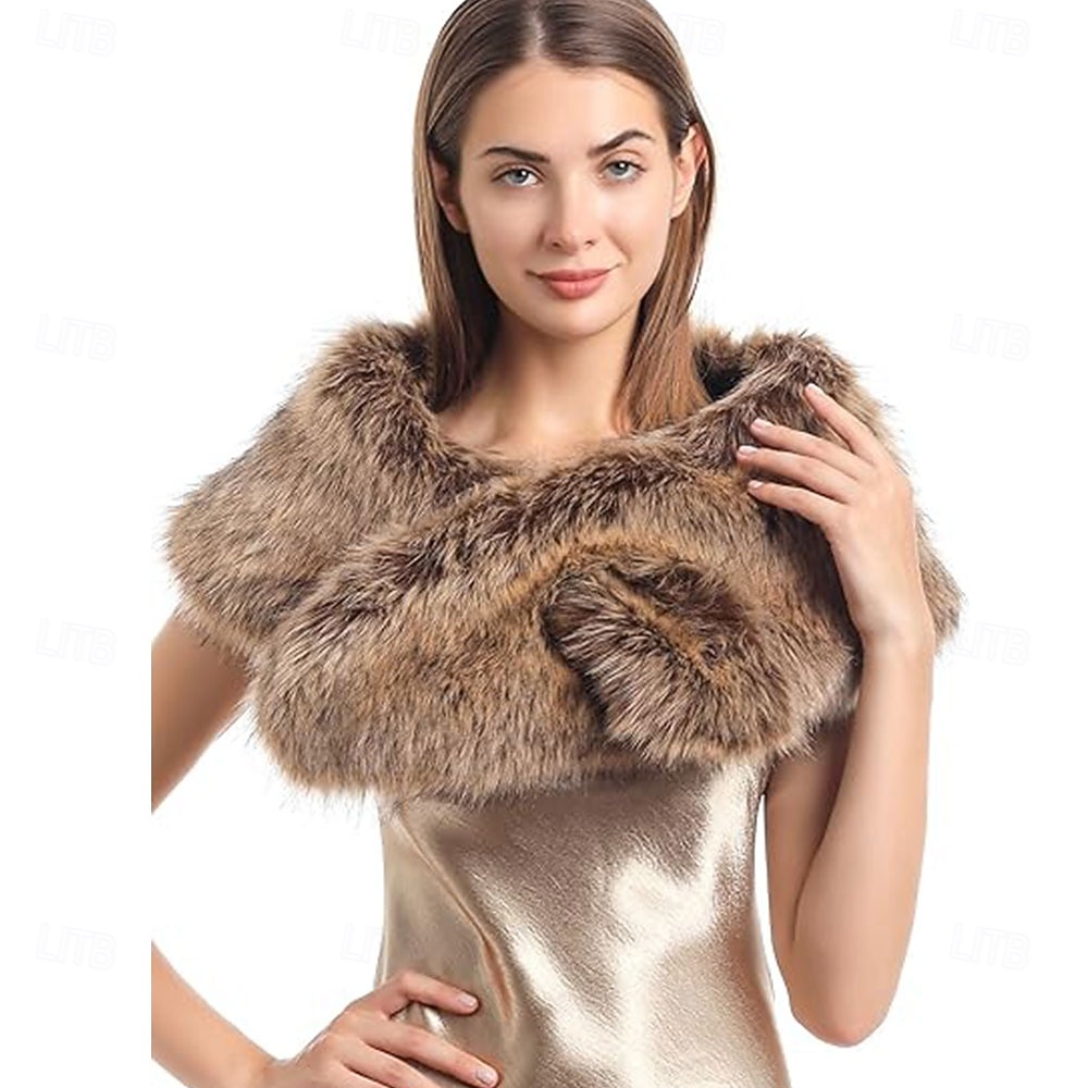 szalik-otulacz na szyję z kołnierzem ze sztucznego futra dla kobiet 2026 - $14.99 –P3