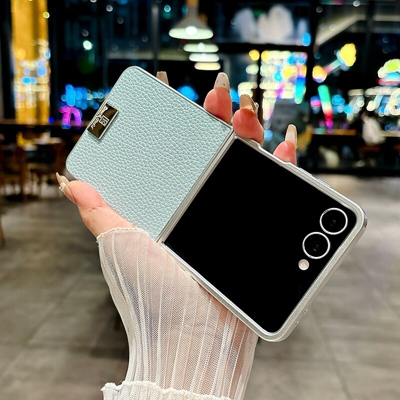 телефон Кейс для Назначение SSamsung Galaxy Z-флип 7 Z-флип 6 Z Flip 5 Z Flip 4 Кейс на заднюю панель Защита от удара Ретро ТПУ Кожа PU 2025 - $11.99 –P10