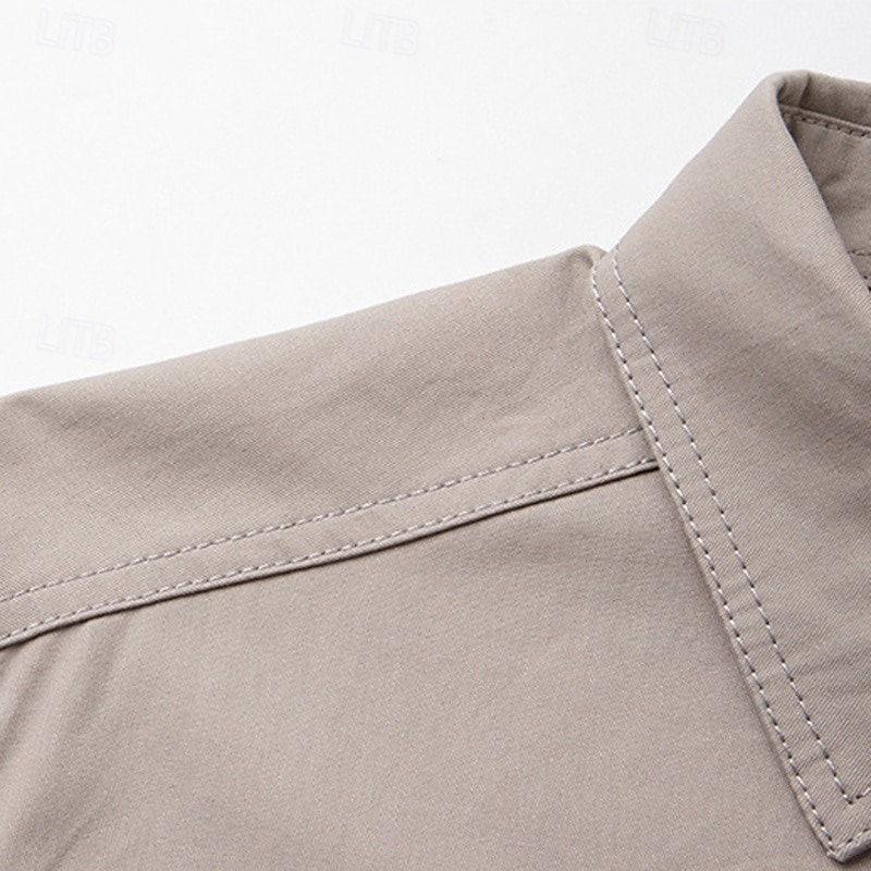 Hombre camisa cargo Camisa para senderismo Manga Larga Cuello Vuelto Camiseta Al aire libre Transpirable Primavera Otoño Algodón Negro Verde Ejército Caqui Caza Rutina de ejercicio Viaje 2026 - $32.99 –P12