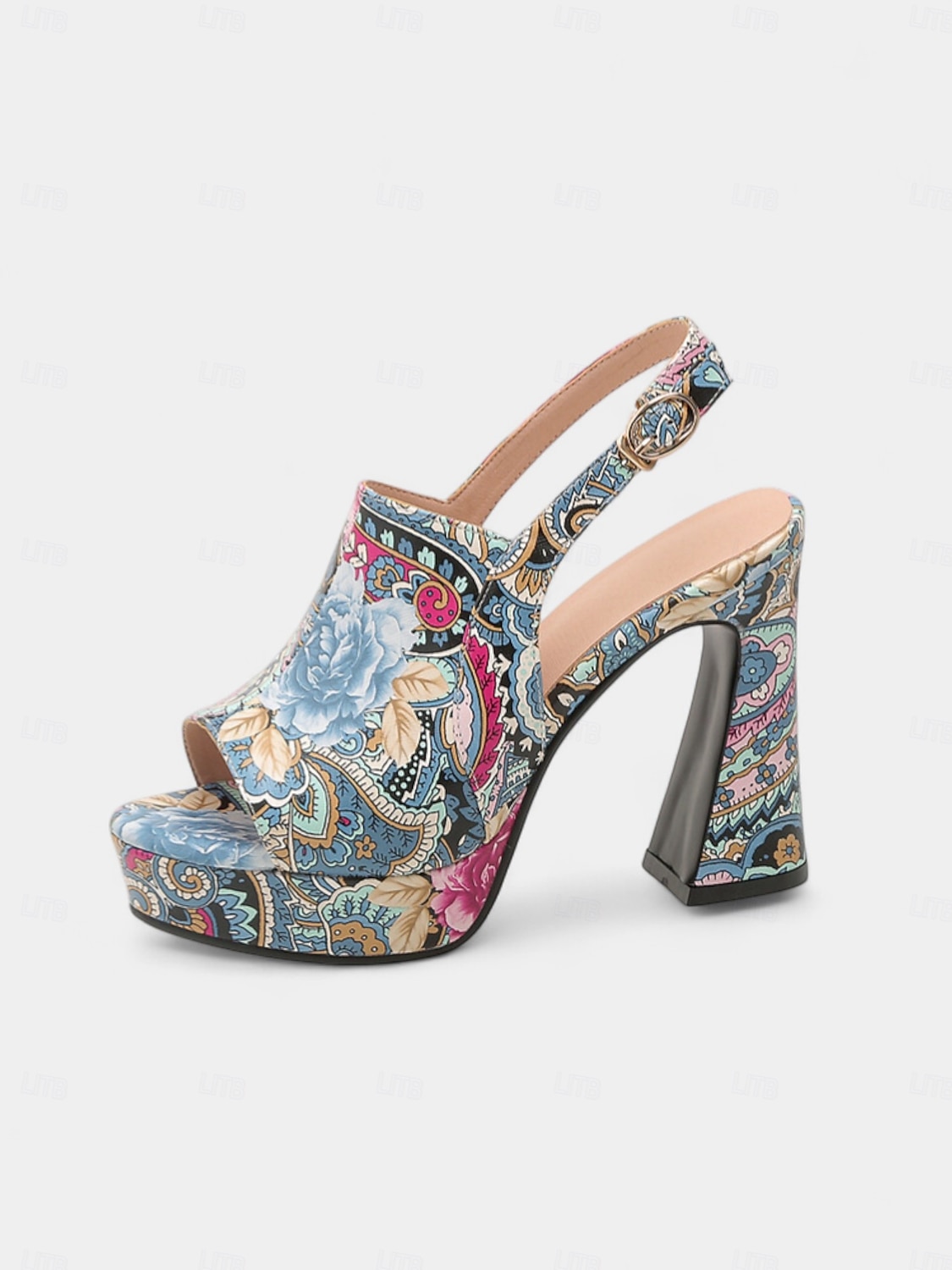 Damensandalen mit rotem Schottenmuster und Plateauabsatz – Peeptoe-High-Heels mit dicker Sohle für das Nachtleben und Weihnachtsfeiern 2025 - $46.99 –P2