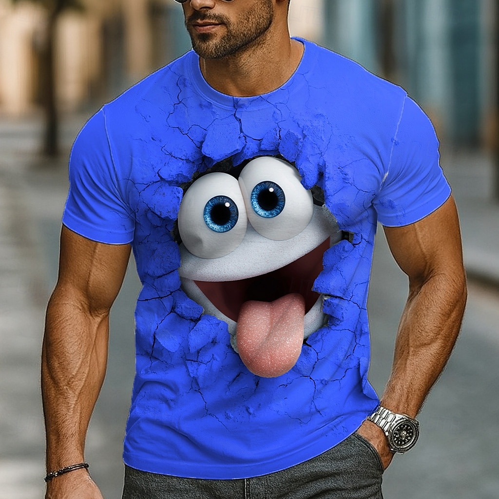 Per uomo Cartoni animati 3D Maglietta Manica Corta maglietta Stampa 3D Girocollo Camicia Esagerato Designer Feste Streetwear Quotidiano Giallo Blu Verde Estate Primavera Abbigliamento S M L XL XXL del 2026 a $20.99 –P3