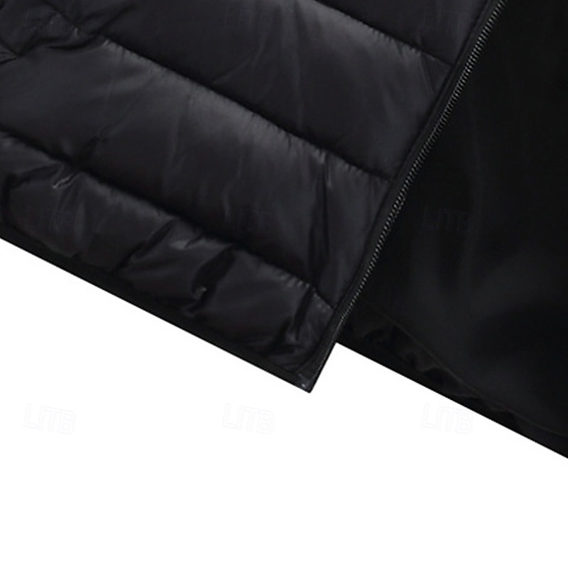 Pánské Puffer Vesta Kamizelka Vesta Dovolená Denní Rande Módní Na běžné nošení Podzim zima Kapsy Polyester Zahřívací Pohodlné Pevná barva Zip Stojáček Běžný Černá Rubínově červená Oranžová Tmavomodrá 2025 - $28.99 –P8