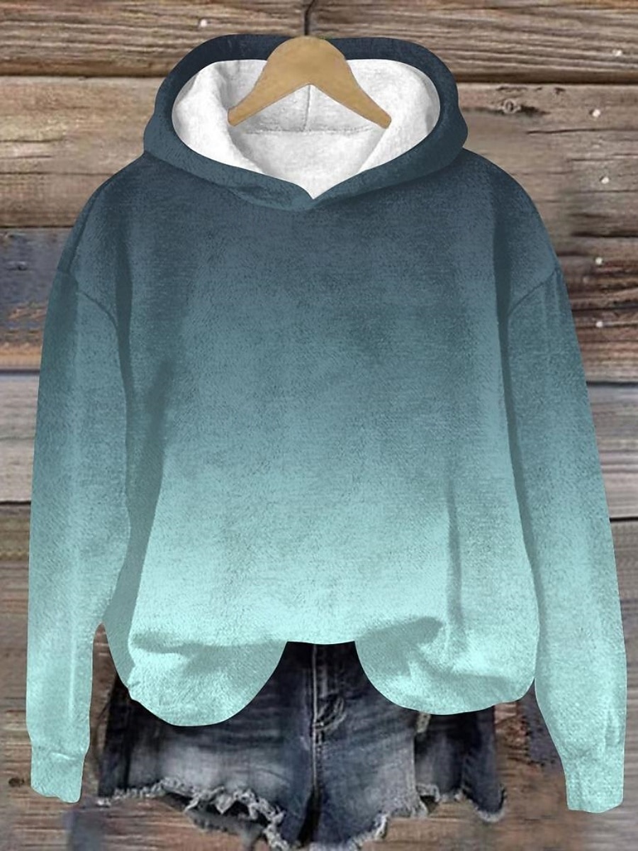 Damen Kapuzenpullover Grafik Streetwear Lässig Langarm Mit Kapuze Normale Oberteile Straße Ferien Tasche Druck Wein Marineblau Blau Purpur Grau Herbst Winter 2025 - $22.99 –P2
